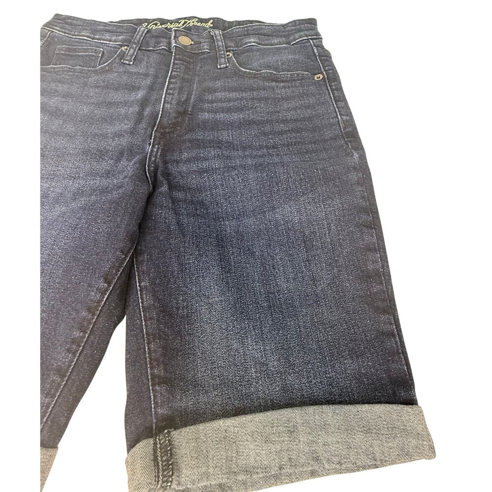 Universal Thread High Rise Bermuda Jean Shorts Women’s Size 8/29R Dark Wash - Picture 3 of 10